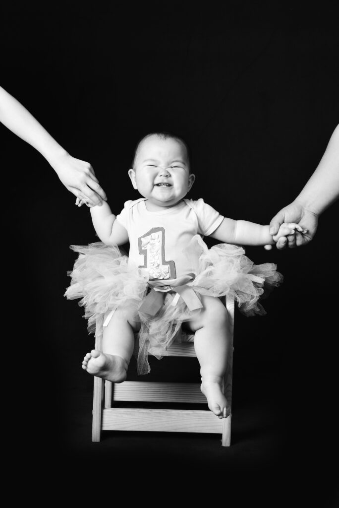 お誕生日写真 スタジオ モノクロ