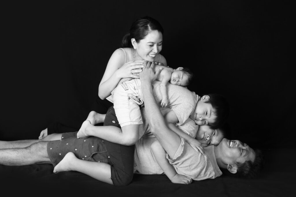 家族写真 スタジオ モノクロ