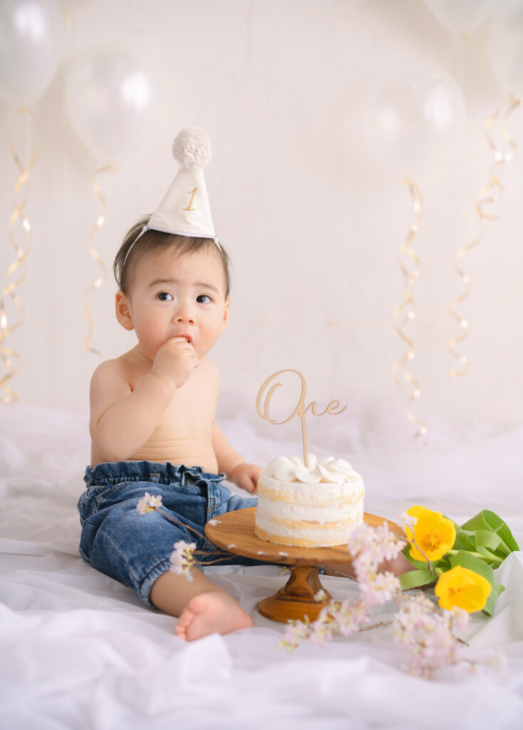 スマッシュケーキ　男の子とケーキ