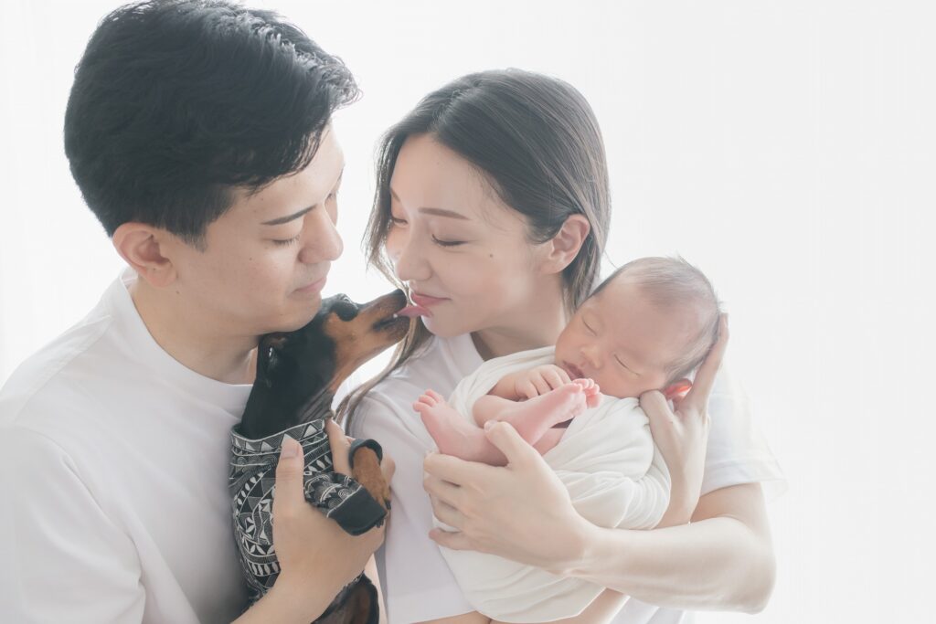 家族写真 ファミリーフォト 犬と一緒